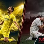Banner bài viết đại chiến Villarreal vs Sevilla vòng 36 La Liga, thể hiện sự đối lập giữa Tàu Ngầm Vàng ăn mừng và Sevilla thất vọng bế tắc.